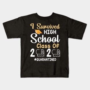 I Survived High School Class Of 2020 Toilet Paper Quarantined Fighting Coronavirus 2020 Win Kids T-Shirt